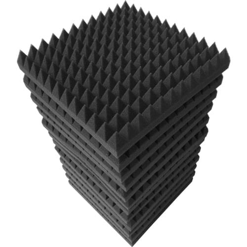 12pcs 12*12*2inch High Density Studio Acoustic Foams Panels Sound Insulation Foam Fire Retardant for Studio KTV Broadcast