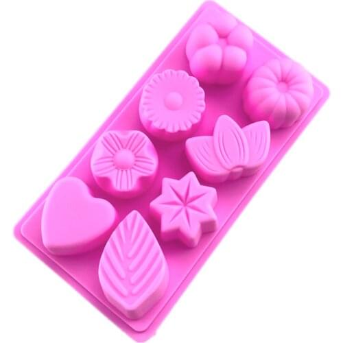 8 cavity flowers Silicone Cake Mold Kitchen Bakeware DIY Desserts Baking Mousse Moulds Pan Tools