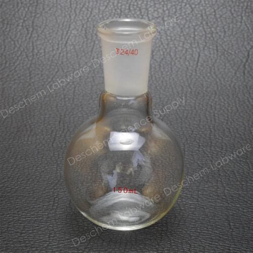 150ml,24/40,1-Neck,Round Bottom Glass Flask,Lab Boiling Bottle,Single Neck