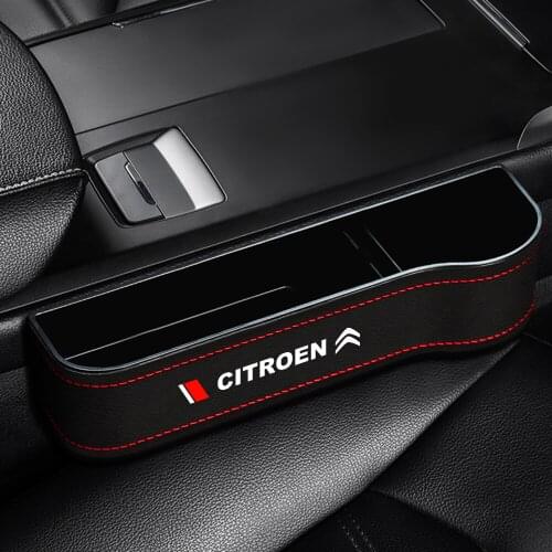 2 Pcs Car Seat Gap Storage Box Seat Pocket Storage Bag Card Holder Mobile Phone Bag for Citroen C6 C5 C8 DS Auto Accessories