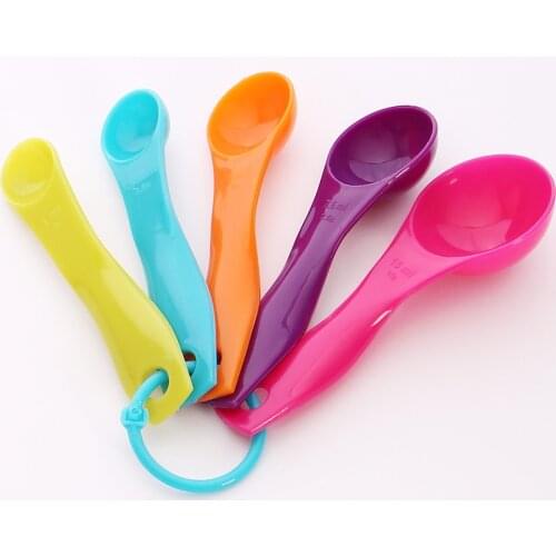 5PCS Colorful Measuring Spoon Set Baking Tool Measuring Spoon Cup Tablespoon Utensil Set Kit Measuring Spoon Bakeware Tool