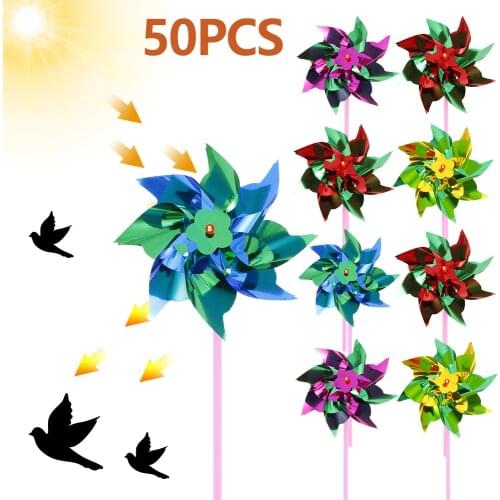 50Pcs Garden Windmill Pinwheel Wind Spinner Kids Plastic Toy Lawn Party Farmhouse Decor Drop Ship Baby Nursery Decor