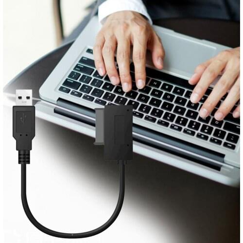 80% Off USB 2.0 to SATA Hard Drive Cable Portable High Speed Transmission PVC Adapter Converter for Notebook