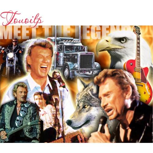 5D DIY diamond embroidery"Johnny Hallyday"full square drill,5d diamond painting Cross Stitch Rhinestone mosaic home decoration