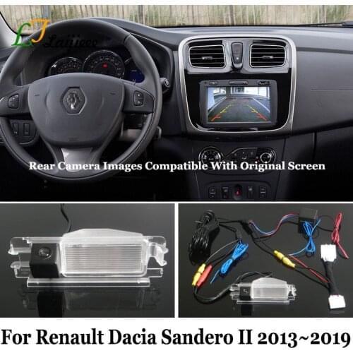 For Dacia Sandero II Renault Sandero Stepway 2013~2019 HD Car Reverse Camera kit / OEM Screen Compatible Rearview Backup Cameras