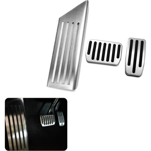 Car accessries Stainless Steel Accelerator Brake Foot Rest Pedal Cover Footrest Pedal Plate Cover Trim for Tesla Model 3 2017-18