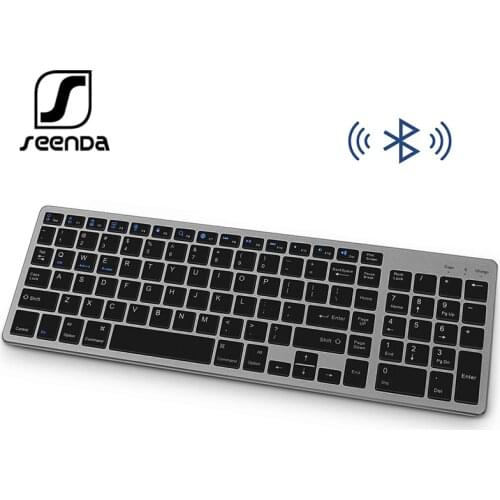 SeenDa Wireless Bluetooth keyboard for Tablet Laptop Smartphone Rechargeable Keyboard Portable Wireless with Number Pad