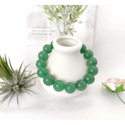 Natural Stone GreenAventurine Beads Selected JewelryMaking Dongling Jade DIY ZA Men Bracelet For Girl Gift 2021 Fashion Bracelet