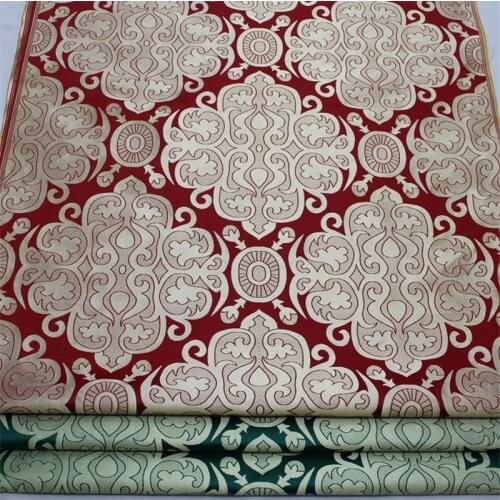 CF912 Green/Red Chinese Style Brocade Jacquard Fabric Chinese Wedding Couple Clothes Home Textile DIY Sewing Materials