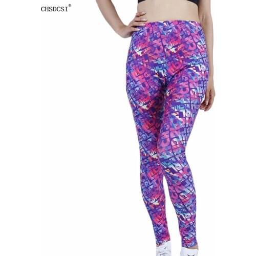 CHSDCSI Print Yuga Leggings Fitness Women Jeggings Skinny Workout High Waist Sport Pant Stretch Long Tight Running Sexy Dropship