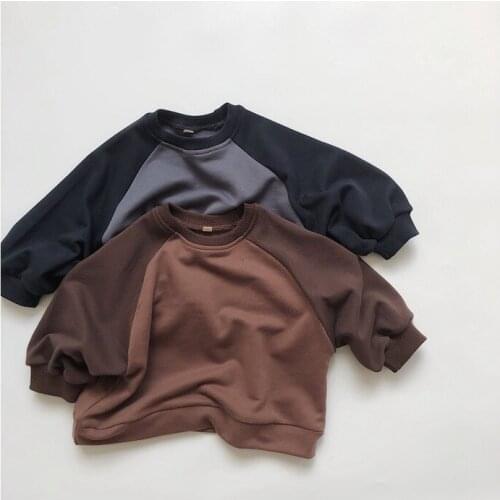 Kids Clothing Long Sleeve 2020 New Autumn Winter Pullover Patchwork Loose Casual Boys Girls Clothes T-shirts Long Sleeve Shirt