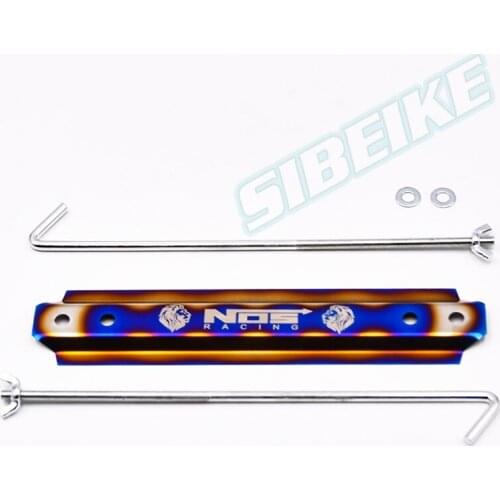 For Universal Burnt Blue Adjustable Billet Battery Tie Down Bar