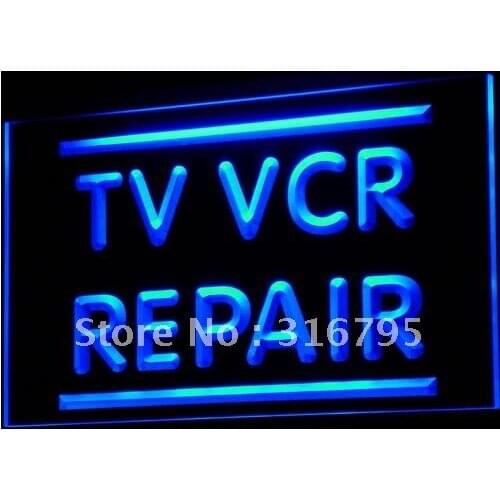I611 TV VCR Repair Television Reorder NEW Light Signs On/Off Switch 20+ Colors 5 Sizes