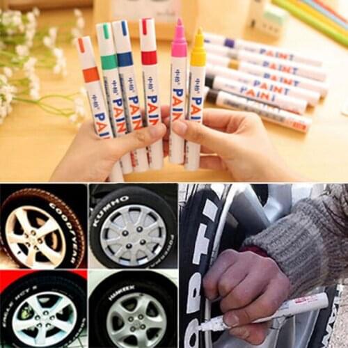 Colorful Waterproof Pen Car Tyre Tire Tread CD Metal Permanent Paint Markers Graffiti Oily Marker Pen Marcador Caneta Stationery