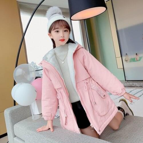 2021 New Girls Jacket Winter Cotton-Padded Casual Parkas Coat Childrens Clothing Thick Warm Snowsuit Teenager Outfits HPY115