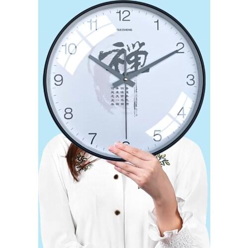 Meditate Simple Decorative Wall Clocks Glass Digital Wall Clock Living Room Mute Quatzrtz Hanging Clock Home Decor