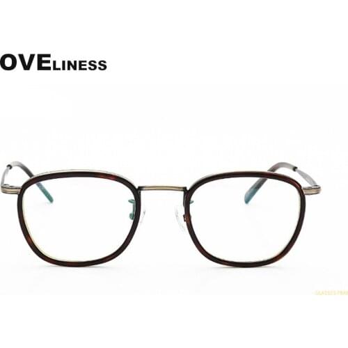 Fashion Retro Glasses Frame Women Men Optical eyeglasses frames Myopia Prescription eye glasses full Metal eyewear Spectacles