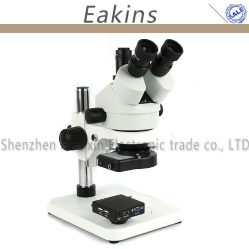 Simul-focal Stereo Microscope Set 3.5-90X Zoom Trinocular Microscope+HDMI VGA Industrial Microscoope Camera+56 LED Light
