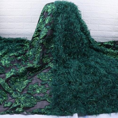 Zhenguiru 2020 New Green African Lace Fabric Soft Nigerian Jaquard Lace French Lace Fabrics For Wedding Party Materials A1789