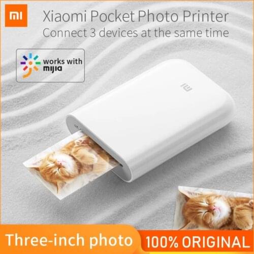 Original Xiaomi mijia AR Printer 300dpi Portable Photo Mini Pocket With DIY Share 500mAh picture printer pocket printer