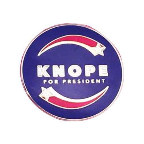 Parks and Recreation inspired pin Leslie Knope presidential campaign button badge politics jewelry accessory