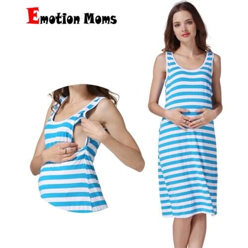 Emotion Moms Summer Maternidad Lactancia Dress Breastfeeding Dress Soft Stretch Fabric CLEARANCE PRICE
