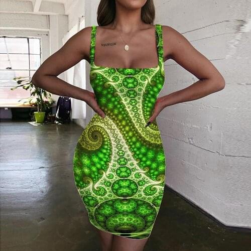 Giyu Dizziness Dress Women Abstract Sundress Psychedelic Vestido Sexy Art Ladies Dresses Womens Clothing Summer New Boho Femme