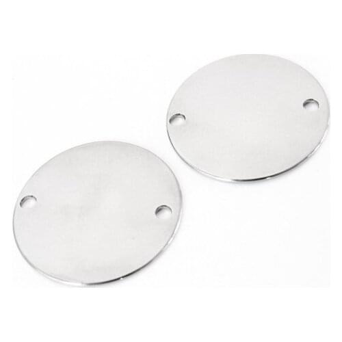 10pcs/lot 30mm Round Connector Metal Alloy Pendant For DIY bracelet Jewelry Making fg4s