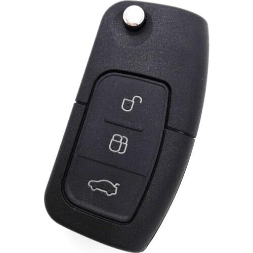 Flip Folding 3 BUTTON Remote Key Case for FORD Focus Fiesta C Max Car Key Shell(with LOGO)