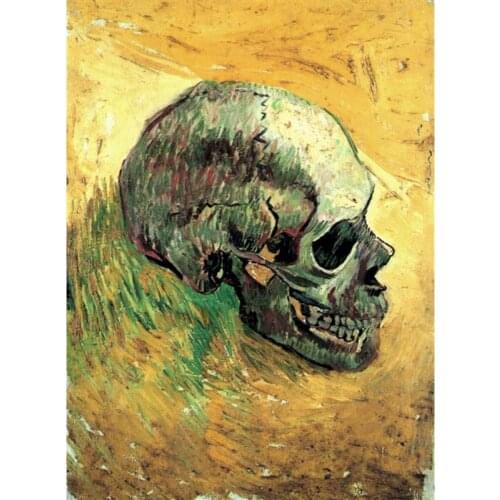 Hand Painted Oil paintings Vincent Van Gogh Canvas art Skull High quality home decor
