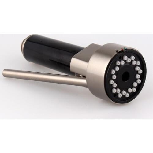 Kitchen Faucet Pull Down Sprayer Head Replacement, Solid Brass Single Function Pull Out Spray Kit, Brushed Nickel, 03-048