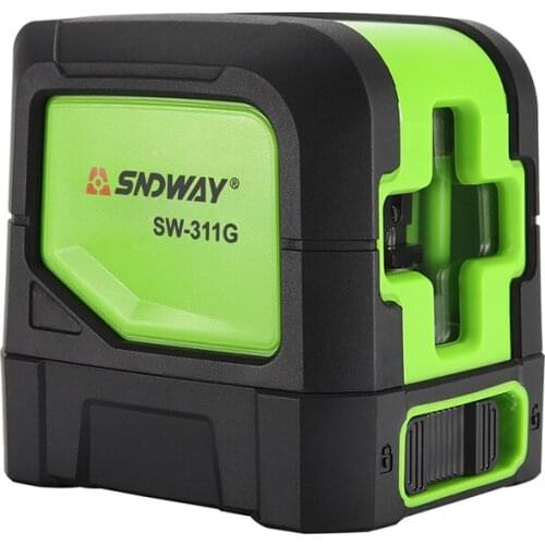 SNDWAY Mini 2 Cross Lines nivel Laser Green Beam Self-Leveling Level with Bracket