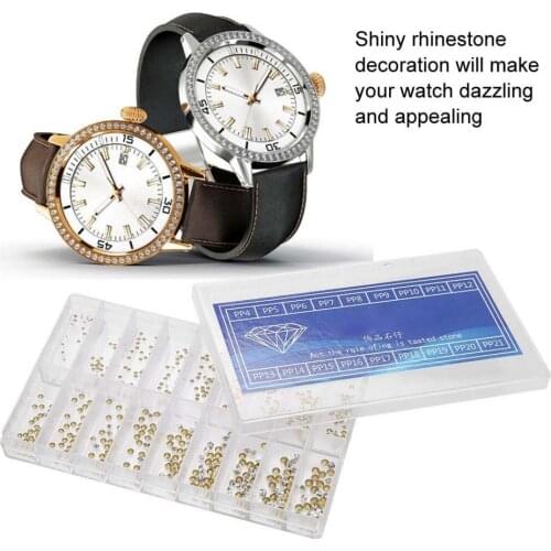 Universal 18 Sizes Watch Decoration Parts Spare Rhinestones for Replacement Watch Part Repair Tool Accessories for Watchmaker