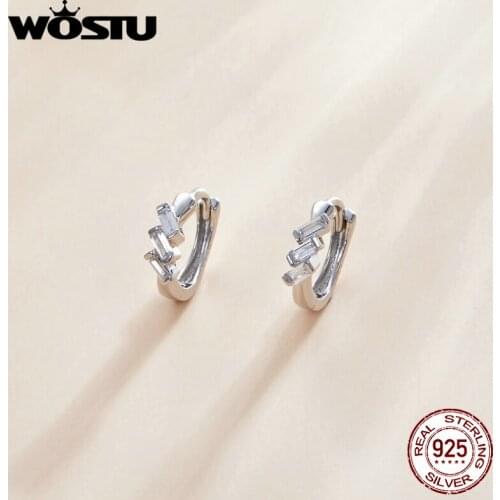 Wostu Earrings 925 Silver Adorable Icelands Love Stud Earrings For Women Girl Party Anniversary Fine Jewelry Gift DXE1037