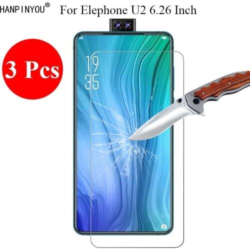 3 Pcs/Lot 9H 2.5D Tempered Glass Screen Protector For Elephone U2 6.26" Protective Film