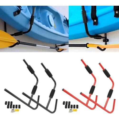 1 Pair Kayak Storage Hooks Canoe Wall Mounting Rack Holder Surfboard Kayak Ladder Wall Bracket Accessory Foldable