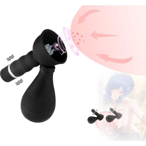 2pcs Silicone Vibrating Nipple Sucker Clitoris Stimulator Vibrating Brush Breast Enlargement Sex Toys for Women