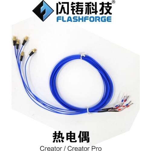 2pcs* K type thermocouple for FlashForge Creator / Creator Pro 3d printer parts accessories