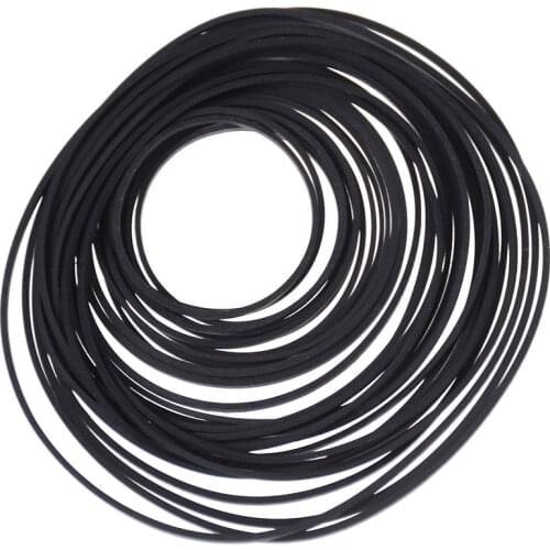30mm to 120mm 1Pack Small Fine Pulley Pully Belt Black Rubber Engine Drive Belts For DIY Toy Module Car Power Trans