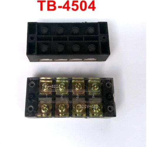 5pcs/lot TB Terminal Block TB-4504 Panel Mounted Terminal Connector 600V 45A 4 Position