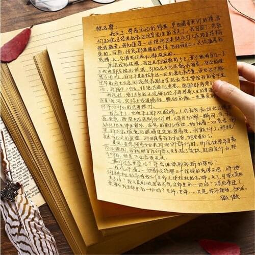 50 Sheets A4/B5/A5 Vintage Kraft Letter Paper Envelope Lead Sketch Painting Art Printing Manuscript Ancient Packaging Paper