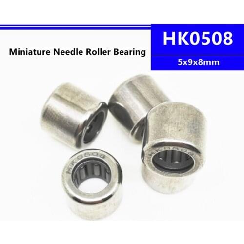 50pcs/100pcs HK0508 HK050908 5x9x8mm Drawn cup needle roller bearing 5*9*8mm High Quality