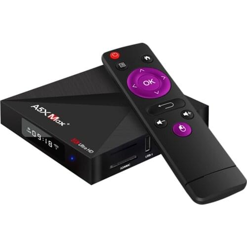 A5X Max 4GB 16GB/32GB Android 7.1 TV Box RK3328 Quad Core 1000M LAN 2.4G/5G WiFi Bluetooth 4.1 HD Box 17.3 4K Media Player