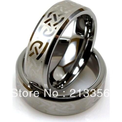 Free Shipping!Wholesales Cheap Price Promotion Sales! USA Hot Selling Mens Silver Tungsten Vintage Design Beveled Edged Ring