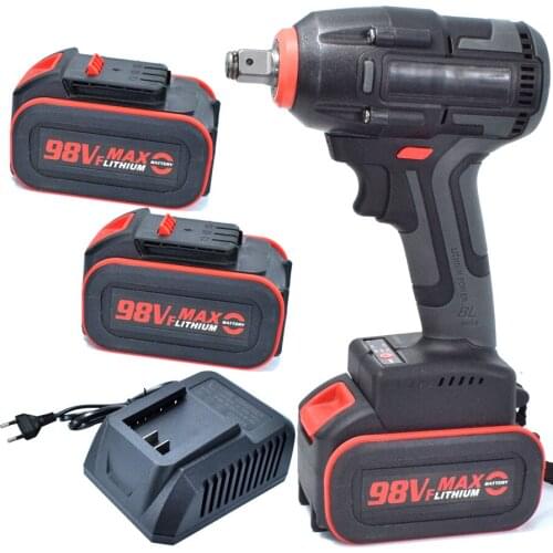 98VF Cordless Brushless Electric Wrench Impact Wrench Socket Wrench 520N.m Li Battery Hand Drill Installation