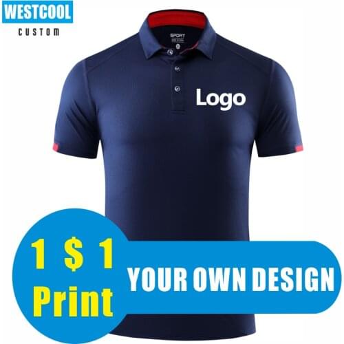 WESTCOOL Quick-Drying Sport Polo Shirt Custom Logo High Quality Embroidery Personalized Design Text Brand 8 Colors T-Shirt