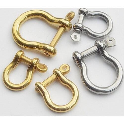 Brass/SS Chain Hook Buckle Strap Key Ring Connector Carabiner Shackle Horseshoe Buckle Handbag Leather Hardware Accessories