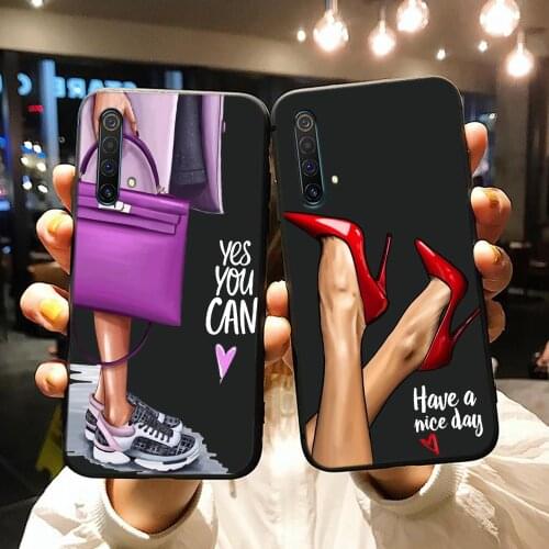 For Oppo Realme X2 3 5 5i 6 6S 7 7i X7 X50 Pro Q Q2 Case Fashion Women Soft Silicon Phone Case for Realme C3 C2 C11 C12 C15 C17
