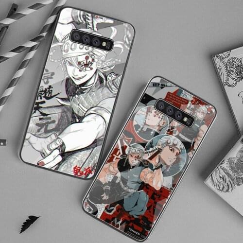Tengen Uzui Kimetsu no Yaiba Demon Slayer Phone Case Tempered Glass For Samsung S20 Plus S7 S8 S9 S10 Plus Note 8 9 10 Plus
