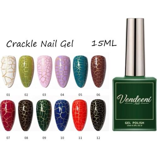 New Crack Gel Nail Polish Color Base of Nail Varnish Hybrid Manicure Set for UV Led Semi permanent Base Top Coat